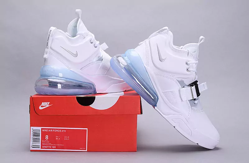 chaussures nike air force 270 basketball leather white